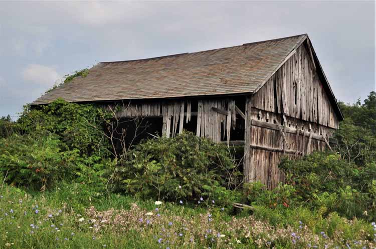 deteriorated barn